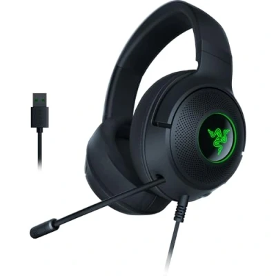 Immagine di RAZER Kraken V3 X Gaming Cuffie Over Ear via cavo Virtual Surround Nero headset con microfono, regolazione del volume, Muto