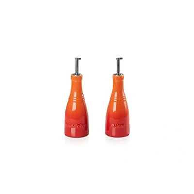 Immagine di Le Creuset Set Olio e Aceto Classic in gres vetrificato, 240 ml, Arancione, 91001700090000