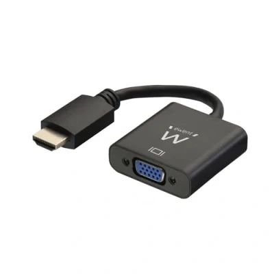 Immagine di Ewent EW9864 Convertitore HDMI a VGA (maschio femmina) adattatore per computer, desktop, laptop, PC, monitor, proiettore, HDTV, Chromebook, Raspberry Pi, Roku, Xbox e altro Nero