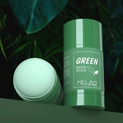 Immagine di Maschera detergente per il viso al tè verde in stick, controllo del sebo, rimozione dei punti neri