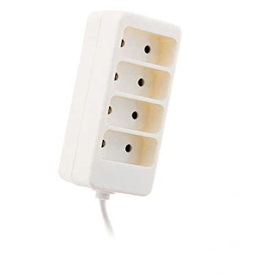 Immagine di Ciabatta multipresa a 4 prese, 6 A, 2 P, colore: bianco