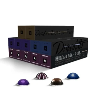 Immagine di Capsule Nespresso ORIGINALI Selezione Caffè Intense Vertuo da 120 Caffè, Linea Vertuo, Intensità 8 a 12 (su 12), Ristretto, Espresso, Double Espresso