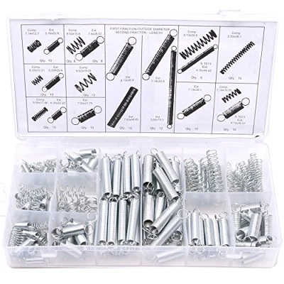 Immagine di Glarks 200 pz Zinc Plated Extension and Compression Industry Spring Assortment Kit