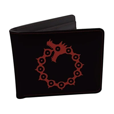 Immagine di ABYstyle The Seven Deadly Sins Confezione regalo portafoglio+portachiavi emblema, Nero , 19.1 x 5 13 cm, Classico