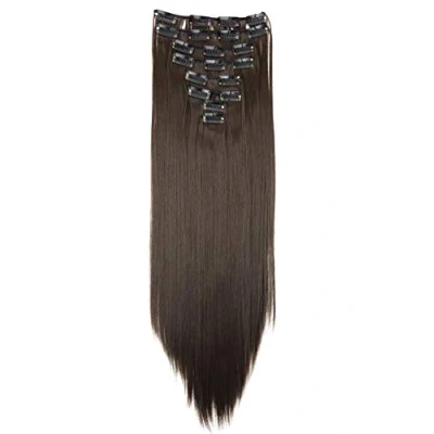 Immagine di CAISHA XXL 50cm 8 Parti Set Clip In Extension Per Capelli Lisci Bruna CES104