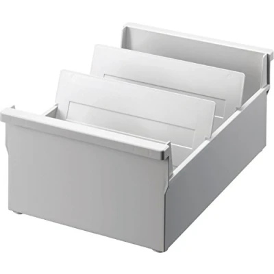 Immagine di helit H6201382 Cartoncini &quot;the admin&quot; DIN A5 orizzontale, con 2 supporti girevoli, colore: grigio chiaro