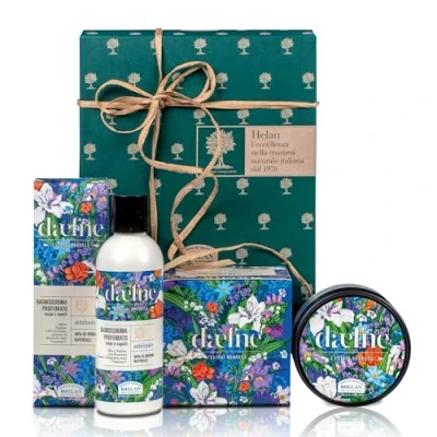 Immagine di Helan, Daefne Cofanetto Regalo Donna con Shampoo e Bagnoschiuma Corpo Capelli Vitamina C 200 ml + Crema Idratante Pelle Secca Profumata Olio di Mandorle Dolci ml, Set