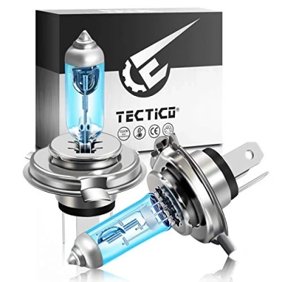 Immagine di TECTICO HS1 alogena Lampadine fari 35W 12V 5000K Bianco caldo, 130% di luminosità in più, Anabbaglianti/Abbaglianti, Sostituzione del faro dell&#039;automobile,2 pezzi