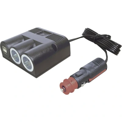 Immagine di ProCar 67325501 Pro Car Distributore accendisigari Numero di 2 x Interfacce: USB Portata massima corrente 16 A