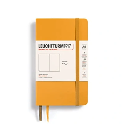Immagine di LEUCHTTURM1917 365645 Taccuini Pocket (A6), Copertina morbida, 123 pagine numerate, Rising Sun, Bianco