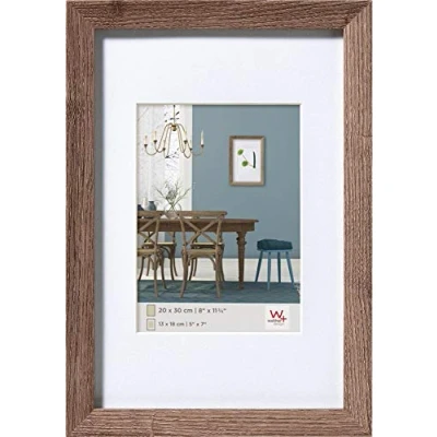 Immagine di walther design noce 18 x 24 cm con passe partout, cornice legno Fiorito EF824N