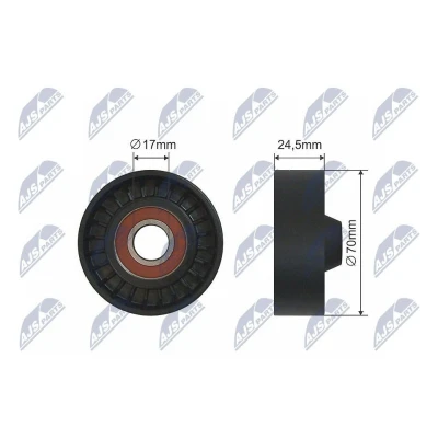 Immagine di NTY RNK AR 012 Galoppino/Guidacinghia, Cinghia trapezoidale 70mm