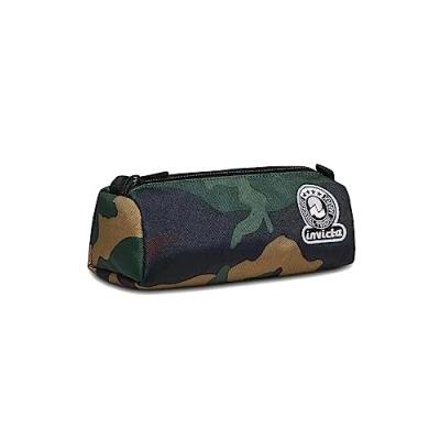 Immagine di Invicta Portapenne Scuola FANTASY GREEN CAMOUFLAGE, Verde Militare Spazioso, Mono Scomparto, Porta Colori Astuccio Bambini Ragazzi Elementare, Media, Università