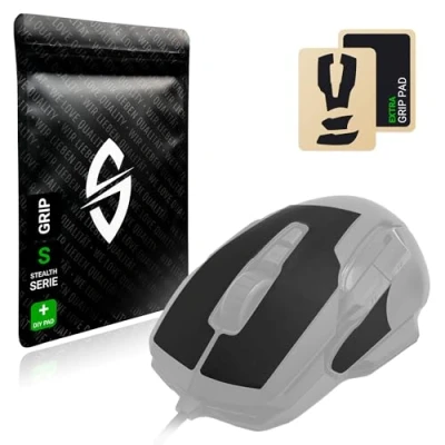Immagine di SensoryBoost Grip Tape Set per Roccat Kone AIMO (+ Pad) Assorbente dal sudore, estremamente antiscivolo, ultrasottile (0,5 mm) Autoadesivo e senza residui Accessori mouse da gioco