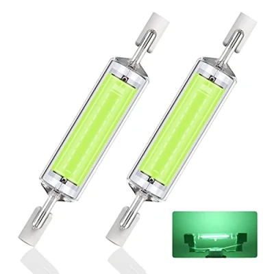 Immagine di Lampade R7S LED 78mm, 10W lampadine Colorate 1000LM, sostituzione per 78mm Lampada Alogena, AC 220V 240V No Flickering,Verde,78mm