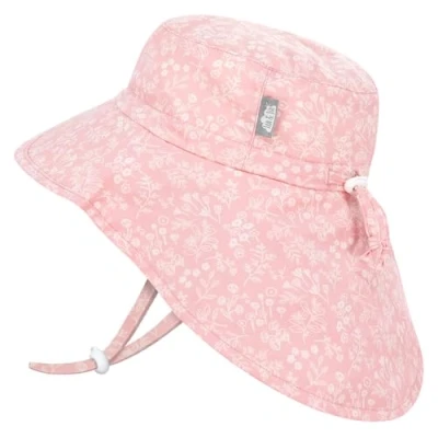 Immagine di Jan &amp; Jul Cappello da sole bambina &quot;Grow with me&quot; in cotone con tesa larga, Pink Prairie, 2 5 anni