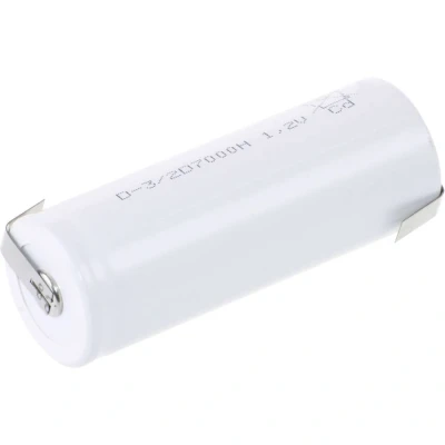 Immagine di Mexcel D 3/2D7000H Batteria ricaricabile speciale 3/2 adatto alle alte temperature, Flat Top NiCd 1.2 V 7000 mAh