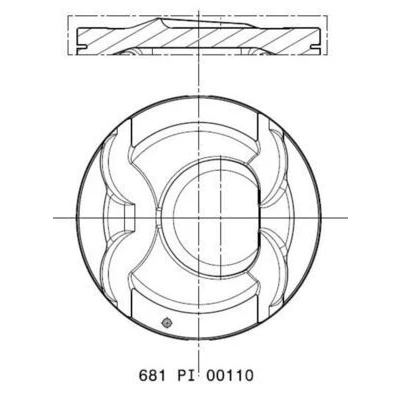 Immagine di Pistone MAHLE ORIGINAL 681 PI 00110 002