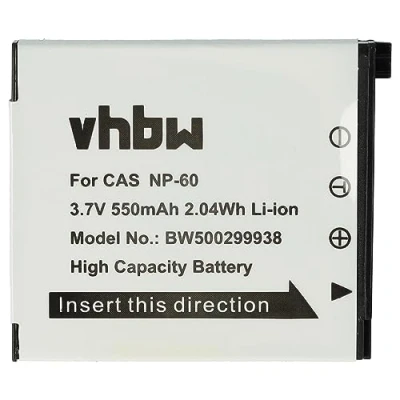 Immagine di vhbw batteria compatibile con Casio Exilim EX Z29, FS10, Z80, S12, Z25, S10, Z21, Z20 fotocamera (550mAh, 3,6V, Li Ion)