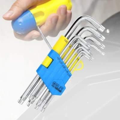 Immagine di CCLIFE Chiavi Torx Set Chiave 9 pz, Brugole T10 T50, Cr V, Forma L