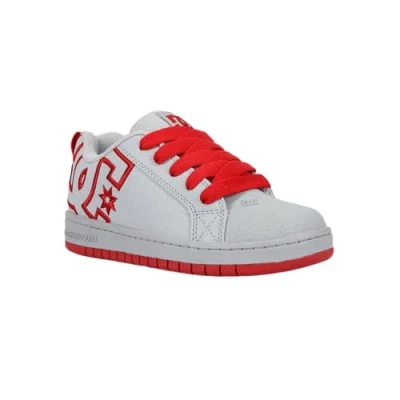 Immagine di DC Shoes Graffik Sneakers basse per bambini, Taglia: 33, Xssr grey red Pelle e tessuto