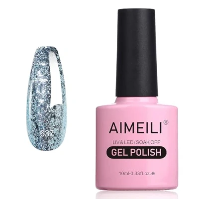 Immagine di AIMEILI Smalto Semipermanente in Gel UV LED per Unghie Kit Smalti Semipermanenti Soak off Colori Manicure Flash di Esplosione Autunnale e Invernale (637) 10ml