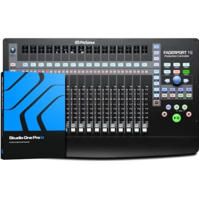 Immagine di Presonus Faderport 16, 16 Fader DAW Mix Production Controller, with Software Bundle Including Studio Magic Plug In Suite, One Artist Daw, Streaming and Podcasting