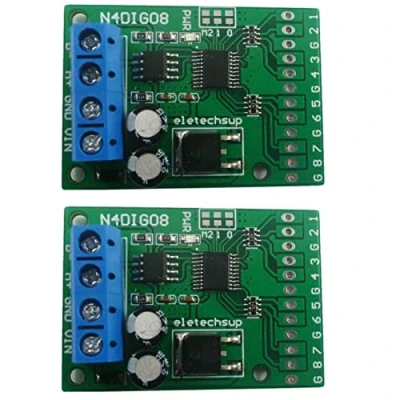 Immagine di Niniang 2X Interruttore Digitale Ingresso/Uscita 8 Canali TTL LvTTL CMOS RS485 Modulo di Controllo IO Scheda Modbus Rtu per Relè PLC, (No Pin )
