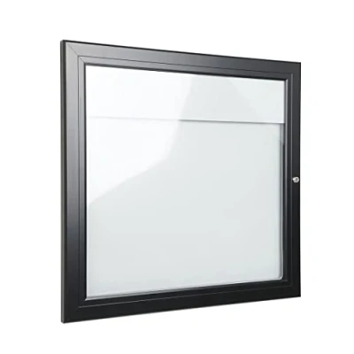 Immagine di Danieli Bacheca da Esterno Porta Menu e Avvisi A4 con Serratura Coppia di Chiavi Facile Fissaggio a Muro Fondo in Acciaio Magnetico Scrivibile (2xA4)