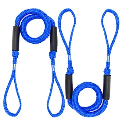 Immagine di Arola Bungee Dock Line Ormeggio Corda per Barca Linea di Ancoraggio Accessori Barche 2 Pezzi (Blu)