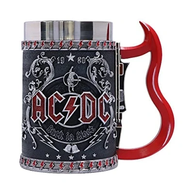 Immagine di Nemesis Now Boccale Rock Band, Acciaio Inossidabile Resina, ACDC Back in Black, 1 Count (Pack of 1)