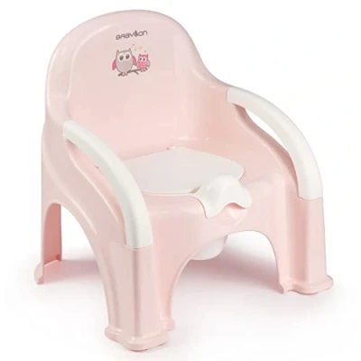 Immagine di BABYLON Vasino per bambini con coperchio Premier anti scivolo wc, colore: rosa