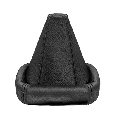 Immagine di L &amp; P Car Design L&amp;P A0024 Cuffia Leva Sacco del Cambio Nero di Vera Vero Pelle con Cucitura Marce Plug Play Manuale