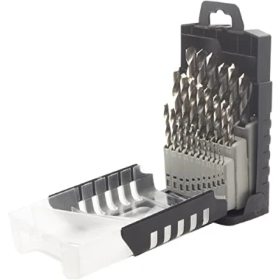 Immagine di Krino 01360402 HSS &quot;Basic&quot; Set Punte Rettificate Per Acciaio e Metalli, Finitura Lucida 25 Pezzi