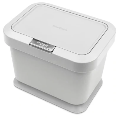 Immagine di YourCasa Pattumiera biometrica da cucina, 5 l, coperchio con meccanismo a pressione di bottoni, secchio per compost tutti i giorni, contenitore biometrico inodore organico piccolo compostiera