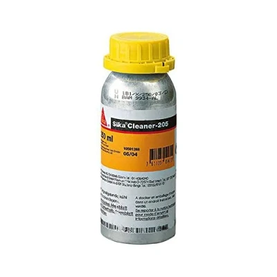 Immagine di Sika Aktivator 205 per pulire ed attivare metalli, plastiche, vetri verniciati (serigrafie ceramiche), superfici verniciate, colore: Trasparente, size: 250 ml