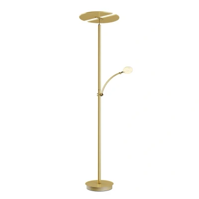 Immagine di lampada LED da terra &#039;Anniki&#039; dimmerabile (Moderno) colore Oro, in Metallo ad es. Soggiorno &amp; Sala pranzo (3 luci, lampadina inclusa) di Lucande a pavimento, pavimento