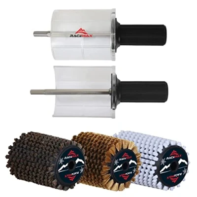 Immagine di RaceWax Roto SpeedStick Set di spazzole in nylon crine cavallo e rame, 100 mm
