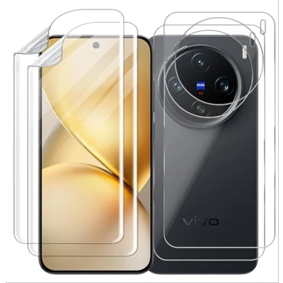 Immagine di GIOPUEY [2+2 Pezzi Pellicola Prottetiva Compatibile con Vivo X200 PRO Mini, Retro Pellicola, TPU Flessibile, Ultra Sottile, Cover Compatibile, Resistente ai Graffi