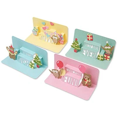 Immagine di Sizzix Fustella Thinlits Set 19PK Multi Phrase Pop Up di Olivia Rose 665954 Capitolo 4 2022 Wafer, Grey, One Size