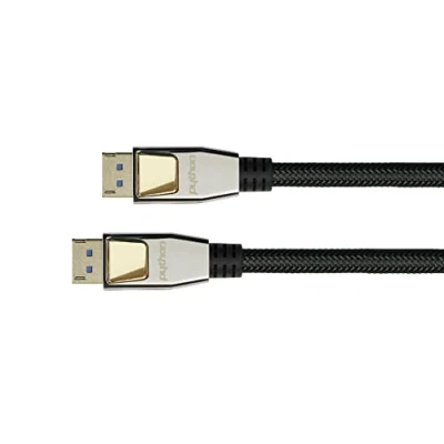 Immagine di Python Cavo Premium DisplayPort 2.0 2 m 54 Gbit/s, UHBR 13,5 4 K @ 240 Hz / 8 @60 Scala in rame nylon nero