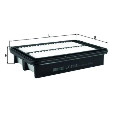Immagine di MAHLE ORIGINAL LX 4137 filtro aria 47,5 155 231,5 Cartuccia MAZDA: 3 Hatchback, Sedan