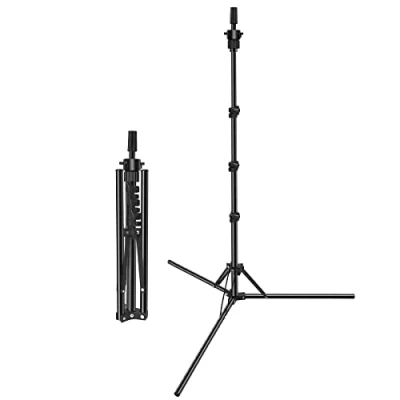 Immagine di Manichino Head Stand, DanseeMeibr Plus Parrucca Stand Metallo Treppiede Pieghevole Inverso Regolabile (17 56Inch) per Parrucche Training