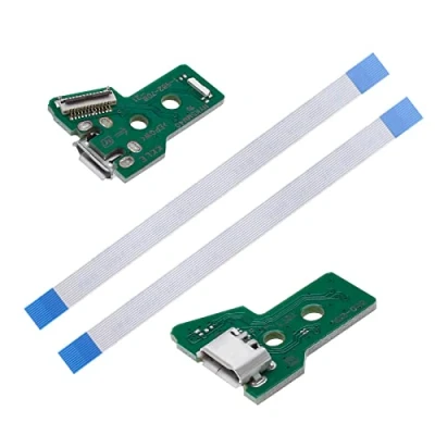 Immagine di Create idea 2 x scheda di interfaccia JDS 055 e cavo a nastro 12 pin compatibile con PS4 Pro Slim Wireless Controller sostituzione porta assemblaggio