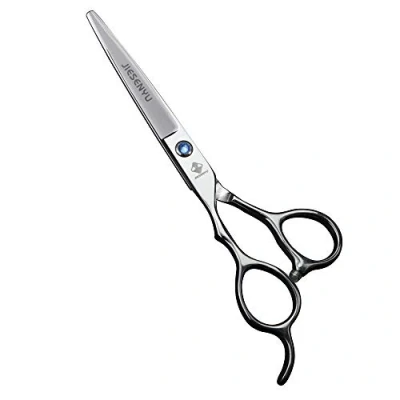 Immagine di JIESENYU Giappone 440c acciaio 15,2 cm argento mano sinistra capelli forbici professionali parrucchiere strumenti di taglio e diradamento set (forbici per taglio)