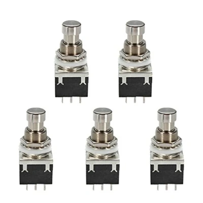 Immagine di E Support™ 5 X 3PDT 9 pin Box Stomp pedale effetto chitarra interruttore a True Bypass metallo nero
