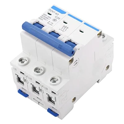 Immagine di Interruttore Automatico dell&#039;Aria 3 poli AC 400V 20A Miniaturizzato Protezione da Sovraccarico e Cortocircuito DZ47 63