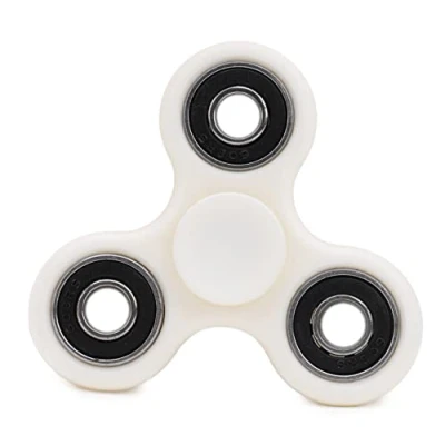 Immagine di Toyland® Fidget Hand Spinner Sollievo da Stress e ansia Colori Assortiti (Anelli Bianchi Neri)