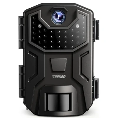 Immagine di iZEEKER Fototrappola, 32MP HD Fotocamera Caccia con LED a Infrarossi Invisibili 940nm, Visione Notturna Attivata dal Movimento IP66 Impermeabile per Monitoraggio Fauna Sicurezza Interna