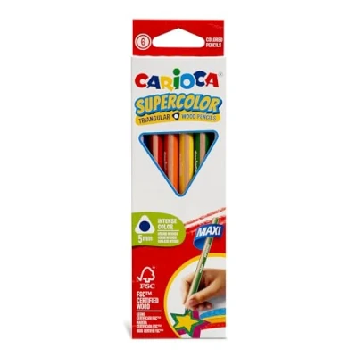 Immagine di Carioca I Supercolor Maxi Matite Triangolari Confezione da 6 pz